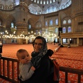 Erynn and Greta inside the Blue Mosque